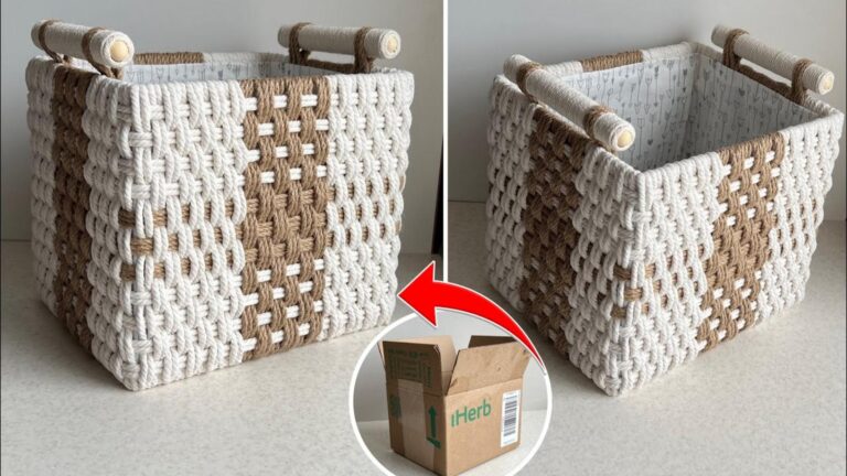 Une idée toute simple pour créer des paniers de rangement qui coûtent presque rien…