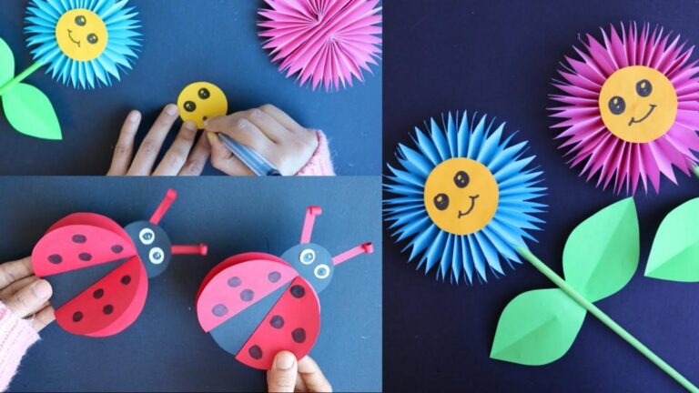 Cette méthode de bricolage transforme du papier en fleurs et coccinelles…