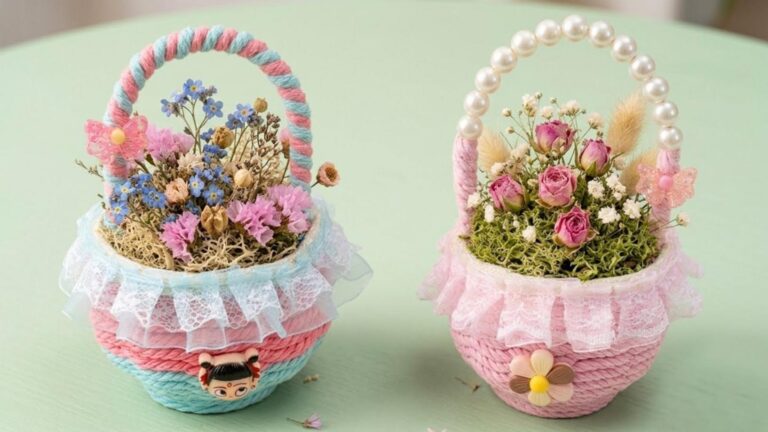 Cette astuce géniale transforme une tasse en une magnifique corbeille à fleurs…