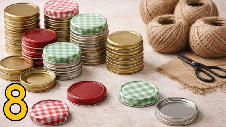 Cette astuce surprenante transforme vos vieux couvercles de bocaux en objets déco pratiques…
