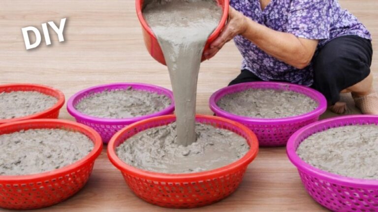 Transformez un vieux panier en objet de déco époustouflant avec du ciment…