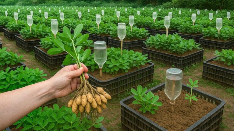 Une vieille astuce pour cultiver des cacahuètes à partir de bouteilles en plastique…