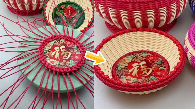 Créez 5 paniers en PE Rattan stylés avec un fond acrylique et des trous en un rien de temps !