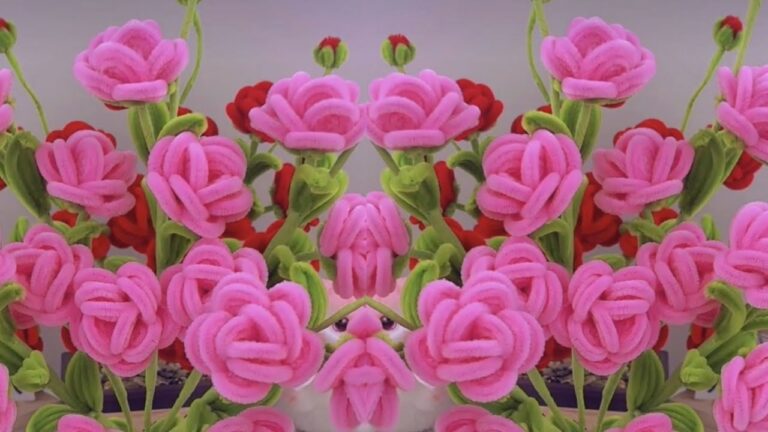 10 idées de décorations simples avec des roses en chenille à réaliser facilement !