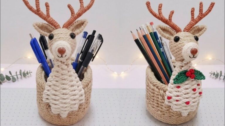 Créez 5 porte-stylos en corde tressée pour ajouter une touche nature à votre bureau !