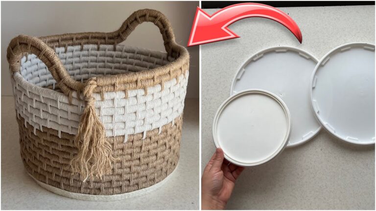 Transformez un couvercle en 5 idées DIY pour créer votre propre panier ! 🧺