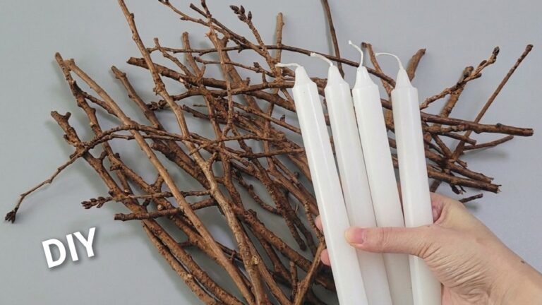10 idées DIY uniques avec des branches d&rsquo;arbre et des bougies à découvrir !
