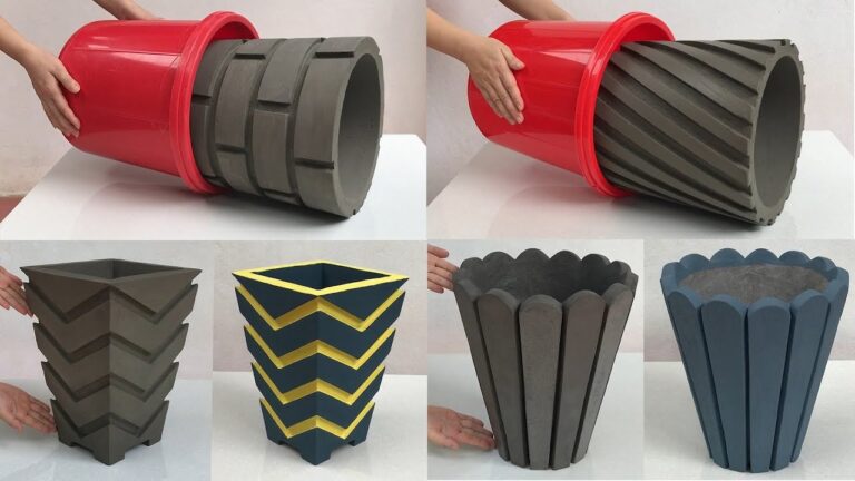 6 pots de fleurs en béton à créer pour embellir votre jardin !