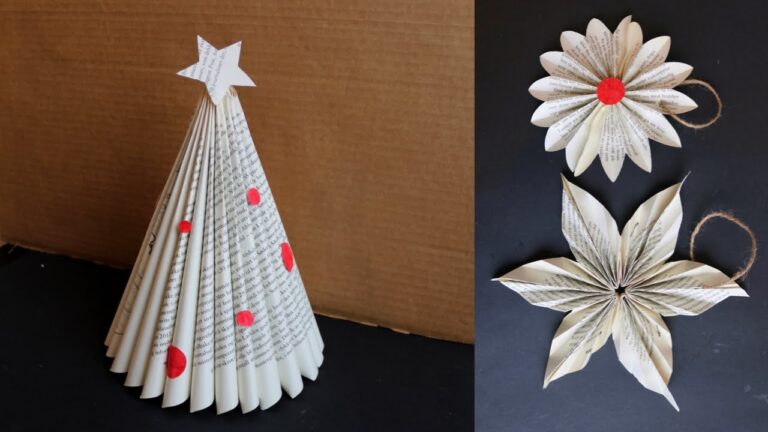 3 idées de décorations de Noël créatives avec des livres et du papier !