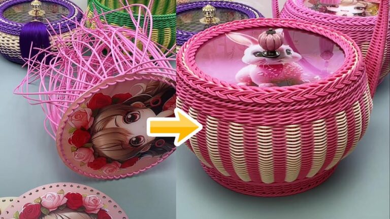 Tutoriel pour réaliser un panier en rattan et acrylique : facile pour débutants