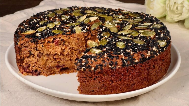Gâteau aux flocons d&rsquo;avoine, pommes et bananes en 15 minutes sans farine ni sucre