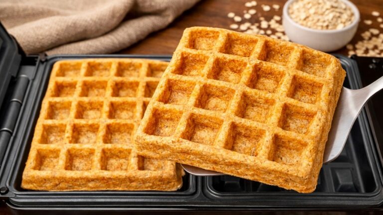 Gaufres aux pommes et à l&rsquo;avoine en 5 minutes ! Sans sucre, sans farine, les enfants les adorent !